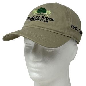 Orchard Ridge Country Club Caddie Hat Cap ORCC Golfing Golfer Strapback Beige
